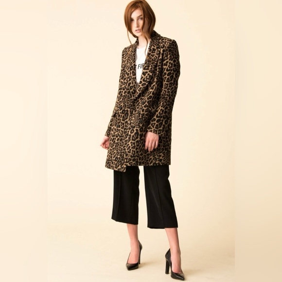 VERONICA BEARD - Senna Leopard Print Dickey Coat EUC - Size 4 - Picture 4 of 7